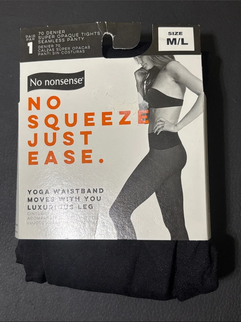 Opaque tights. Yoga waistband